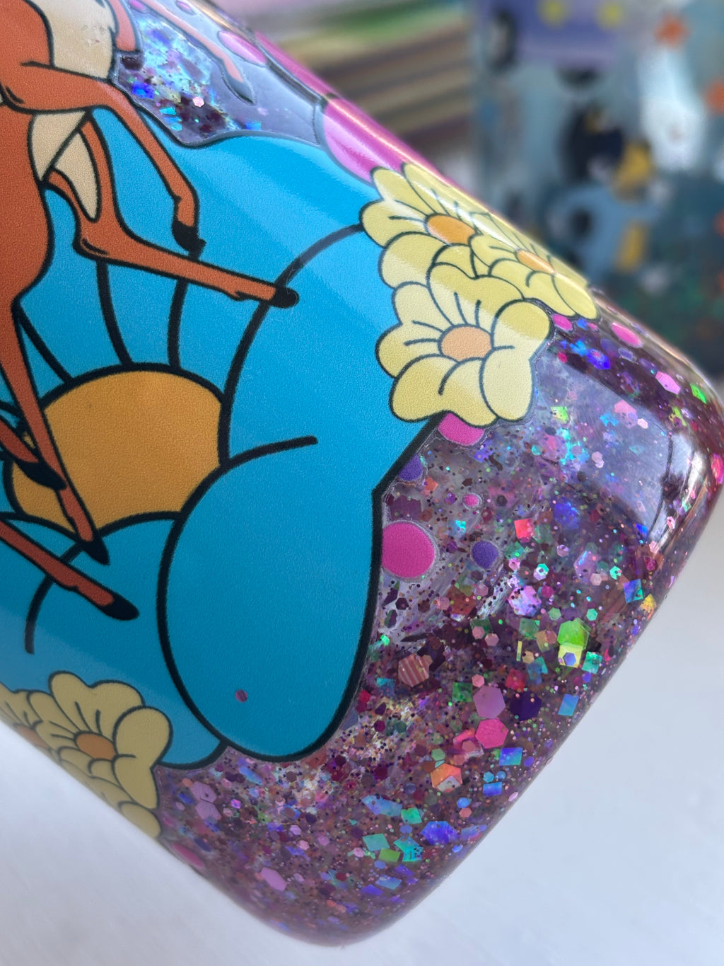 ✨ Cup Bambi – Effet pailleté coloré (472 ml) ✨